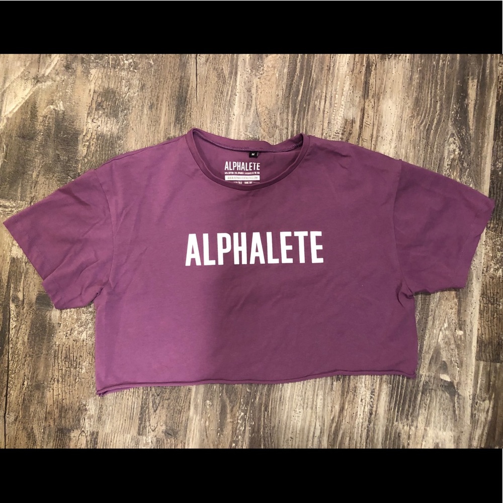 Purple Alphalete Crop Top